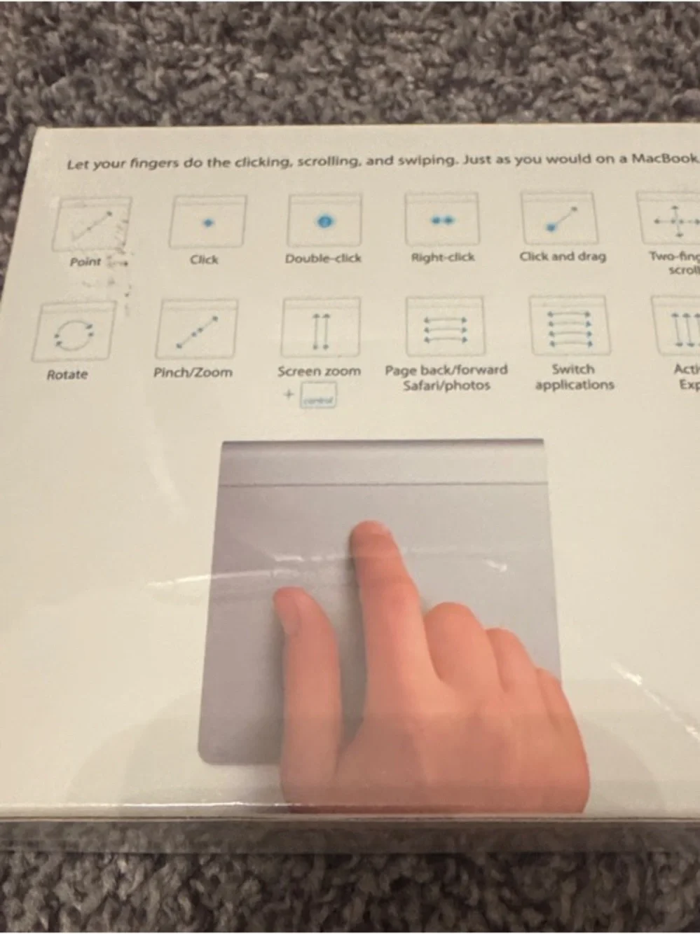 Apple Magic Trackpad - Silver and White Wireless Multi-Touch Trackpad